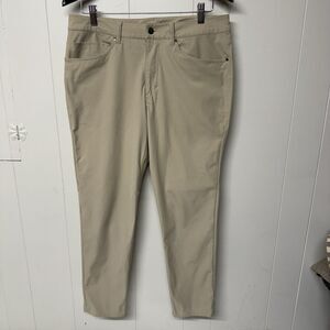 Lululemon ABC Classic-Fit Pant Stretch Warpstreme 5 Pockets Beige Men 32x27 EUC